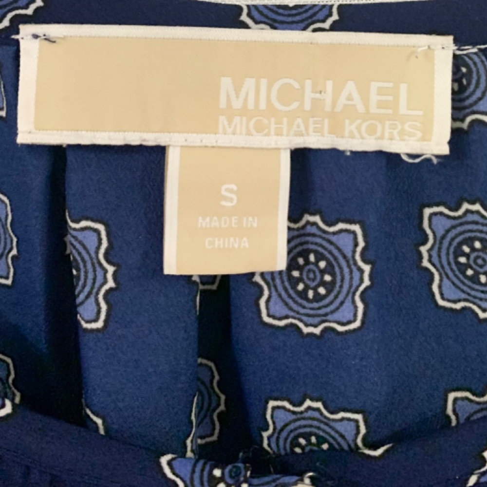 Michael Kors Navy Blouse - Picture 7 of 8